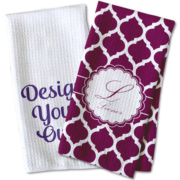 Custom Design - Waffle Weave Towels - Two Print Styles