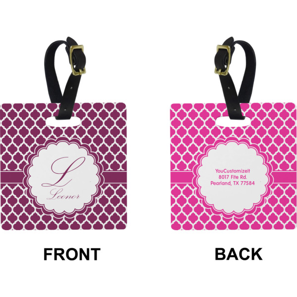 Custom Design - Square Luggage Tag (Front + Back)
