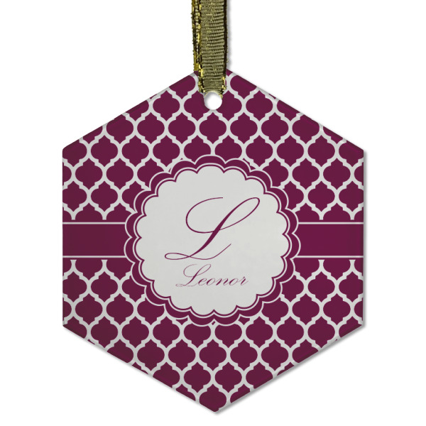 Custom Design - Frosted Glass Ornament - Hexagon