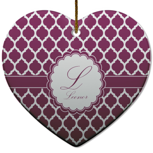 Custom Design - Ceramic Flat Ornament - Heart (Front)