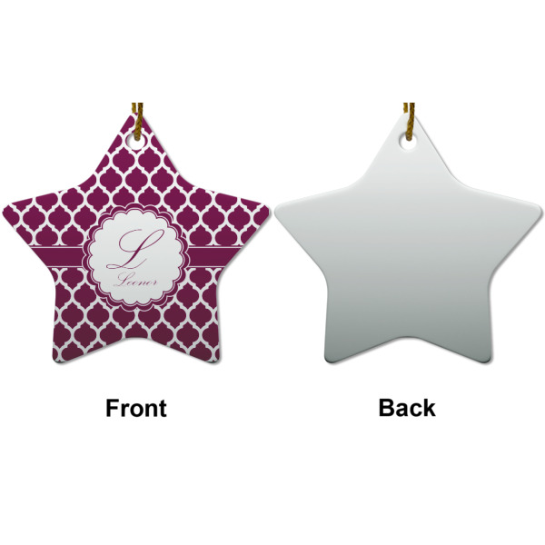 Custom Design - Ceramic Flat Ornament - Star Front & Back (APPROVAL)