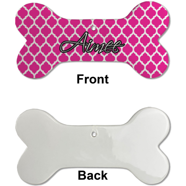 Custom Design - Ceramic Flat Ornament - Bone Front & Back Single Print (APPROVAL)