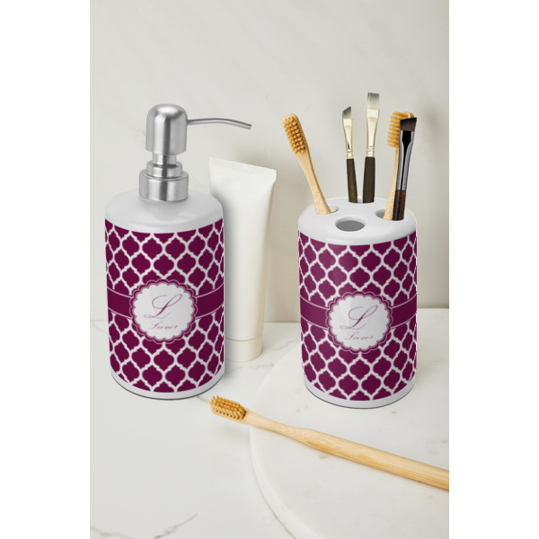 Custom Design - Ceramic Bathroom Accessories - LIFESTYLE (toothbrush holder & soap dispenser)