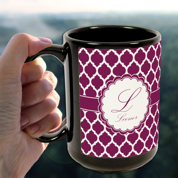 Custom Design - 15oz. Black Mug - Lifestyle