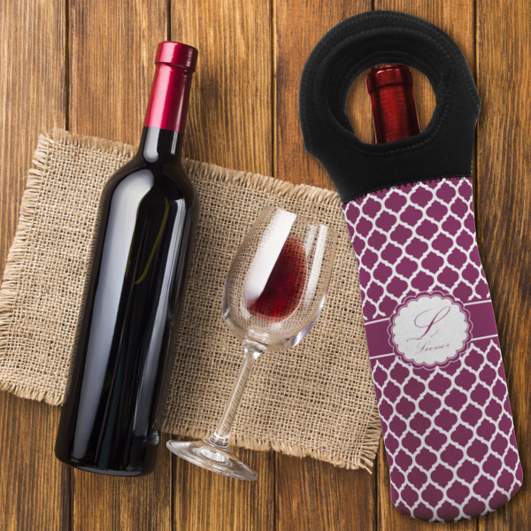 Custom Design - Wine Tote Bag - On Table