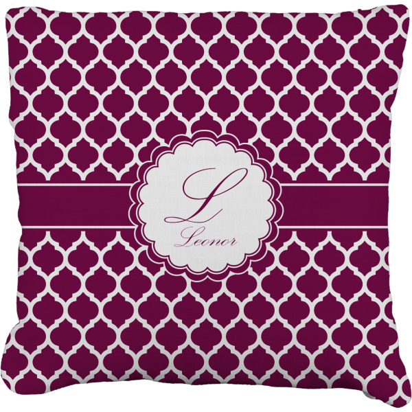 Custom Moroccan Faux-Linen Throw Pillow 20" (Personalized)