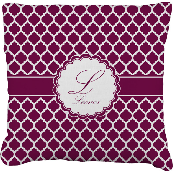 Custom Moroccan Faux-Linen Throw Pillow 26" (Personalized)