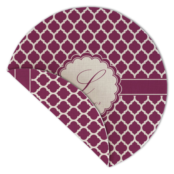 Custom Design - Round Linen Placemats - Front (folded corner double sided)