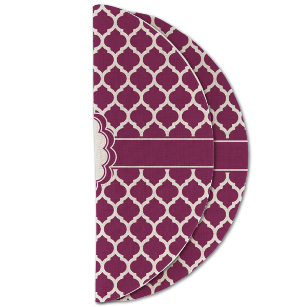 Custom Design - Round Linen Placemats - HALF FOLDED (double sided)