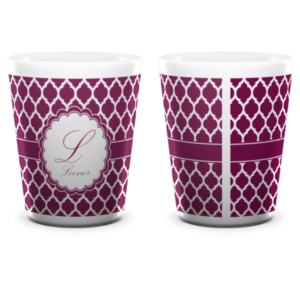 Custom Design - Ceramic Shot Glass - White - Front & Back