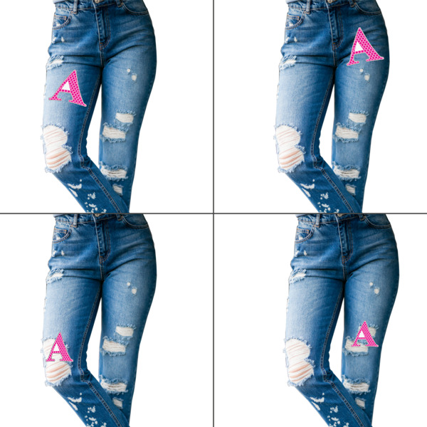 Custom Design - Custom Shape Iron On Patches - L - Set of 4 - Approval