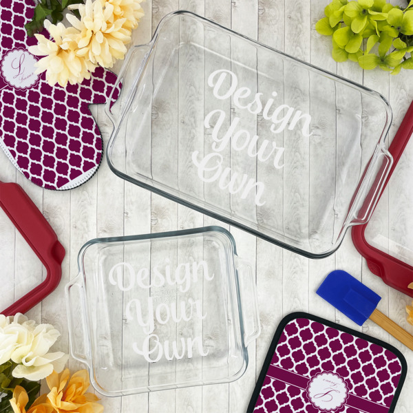 Custom Design - Glass Baking Dish Set - Lifestyle