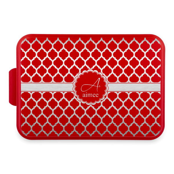 Custom Moroccan Aluminum Baking Pan with Red Lid (Personalized)