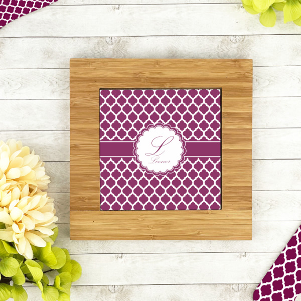 Custom Design - Bamboo Trivet with 6" Tile - LIFESTYLE