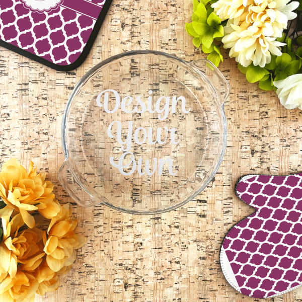 Custom Design - Glass Pie Dish - LIFESTYLE