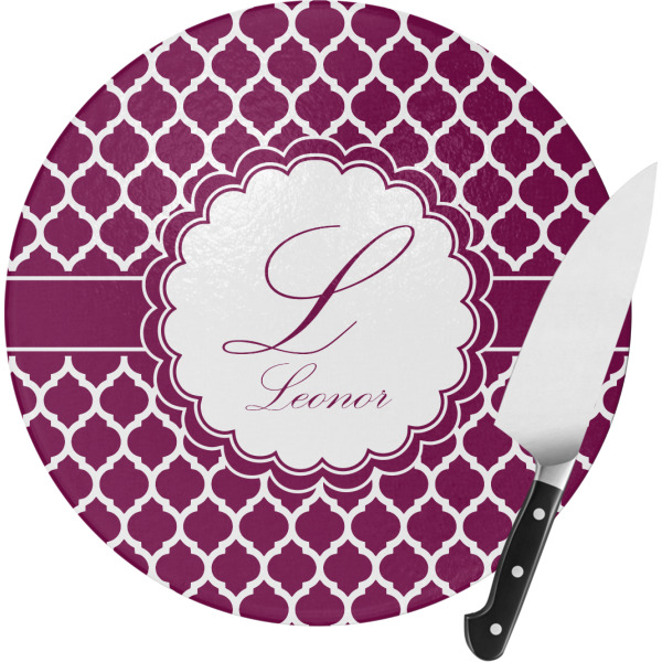Custom Design Your Own Round Glass Cutting Board - Small