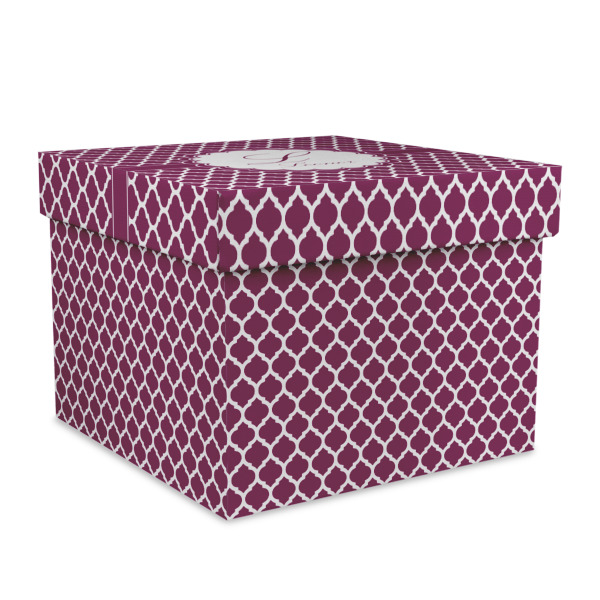 Custom Moroccan Gift Box with Lid - Canvas Wrapped - X-Large (Personalized)