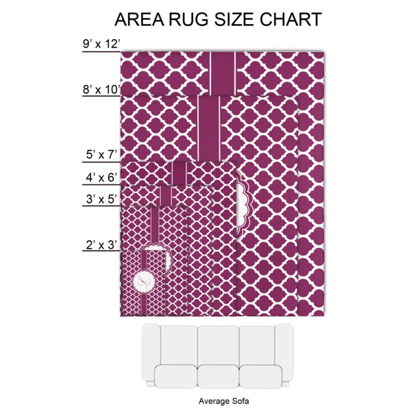 Custom Design - 2'x3' Indoor Area Rugs - Size Chart