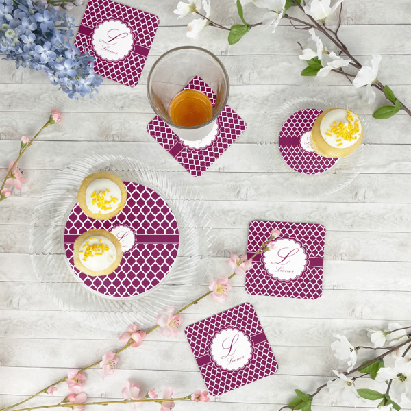 Custom Design - Plastic Party Dinner Plates - In Context