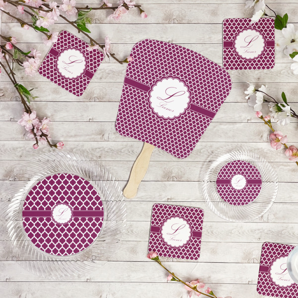 Custom Design - Party Supplies Combination Image - All items - Plates, Coasters, Fans
