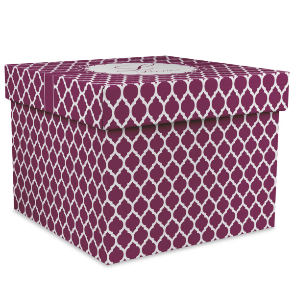 Custom Moroccan Gift Box with Lid - Canvas Wrapped - XX-Large (Personalized)