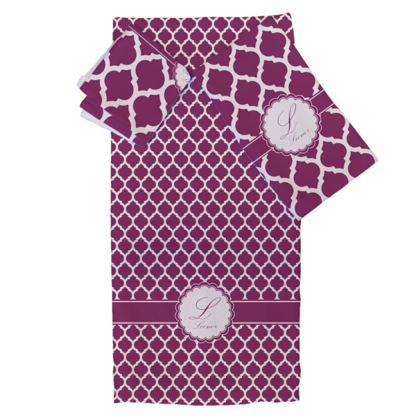 Custom Moroccan Bath Towel Set - 3 Pcs (Personalized)