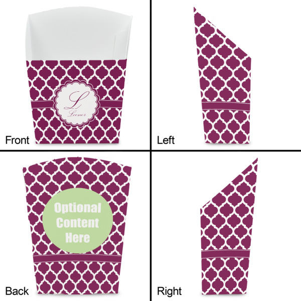 Custom Design - French Fry Favor Box - Front & Back View