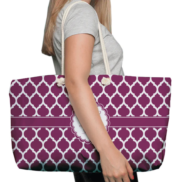 Custom Design - Large Rope Tote Bag - In Context View