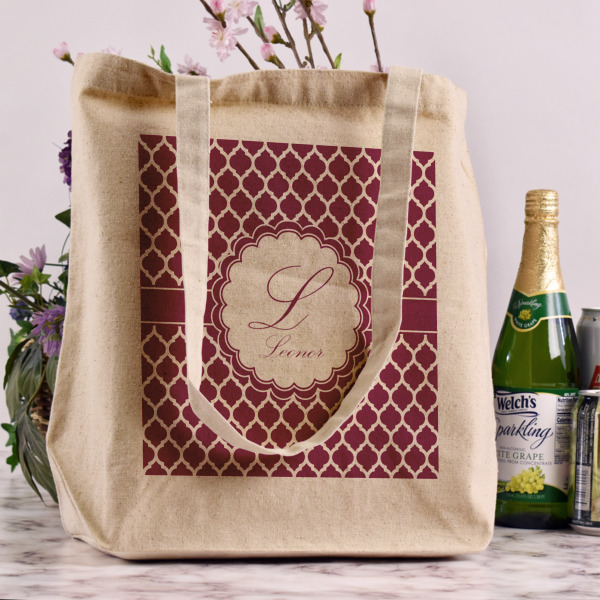 Custom Design - Reusable Cotton Grocery Bag - In Context