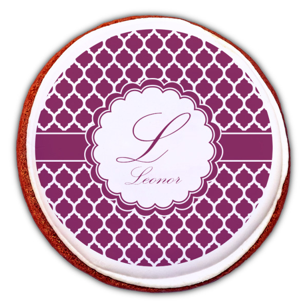Custom Design - Printed Icing Circle - Large - On Cookie