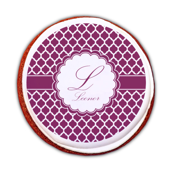 Custom Design - Printed Icing Circle - Medium - On Cookie