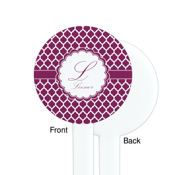 Custom Design - White Plastic 7" Stir Stick - Single Sided - Round - Front & Back