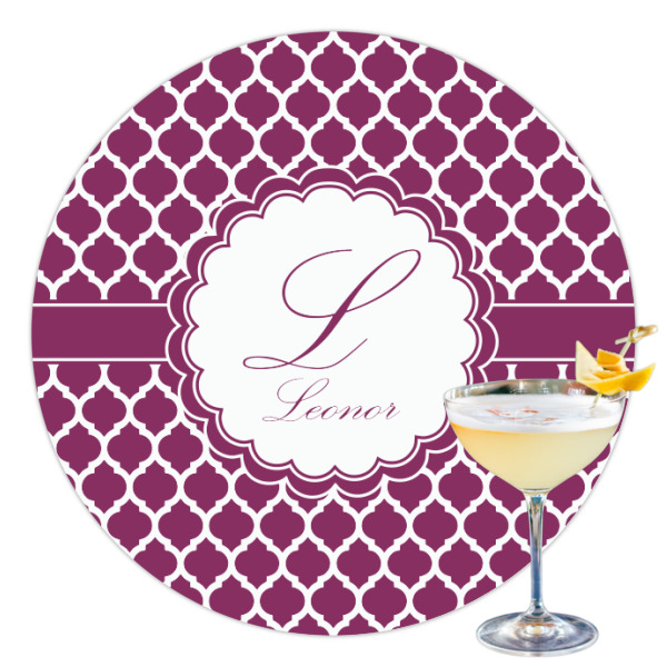 Custom Moroccan Printed Drink Topper - 3.5" (Personalized)
