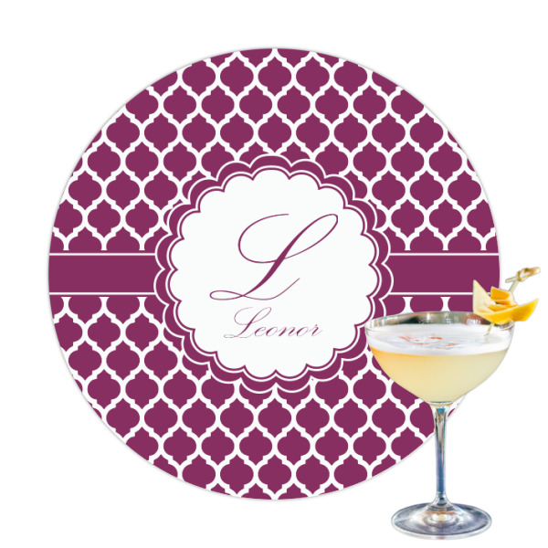 Custom Moroccan Printed Drink Topper (Personalized)