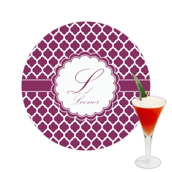Custom Moroccan Printed Drink Topper -  2.5" (Personalized)