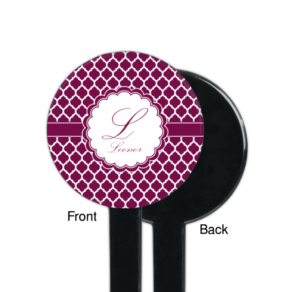 Custom Design - Black Plastic 7" Stir Stick - Single Sided - Round - Front & Back