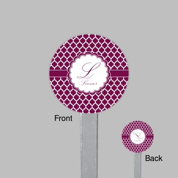 Custom Design - Clear Plastic 7" Stir Stick - Round - Front & Back