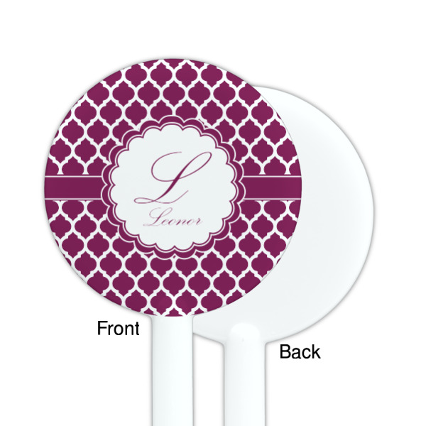 Custom Design - White Plastic 5.5" Stir Stick - Single Sided - Round - Front & Back