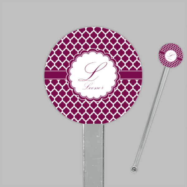 Custom Design - Clear Plastic 7" Stir Stick - Round - Closeup