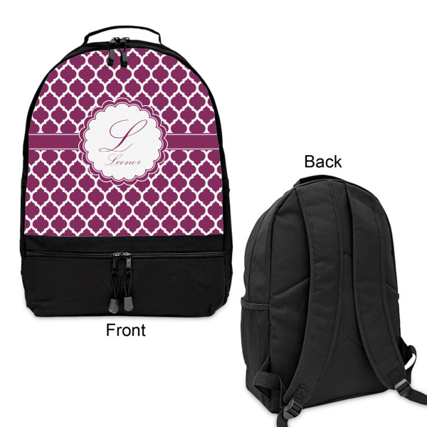 Custom Design - Large Backpack - Black - Front & Back View