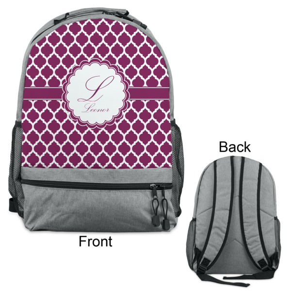 Custom Design - Large Backpack - Gray - Front & Back View
