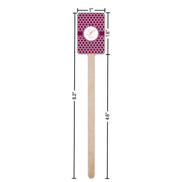 Custom Design - Wooden 6.25" Stir Stick - Rectangular - Dimensions