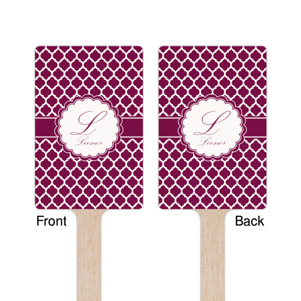 Custom Design - Wooden 6.25" Stir Stick - Rectangular - Double Sided - Front & Back
