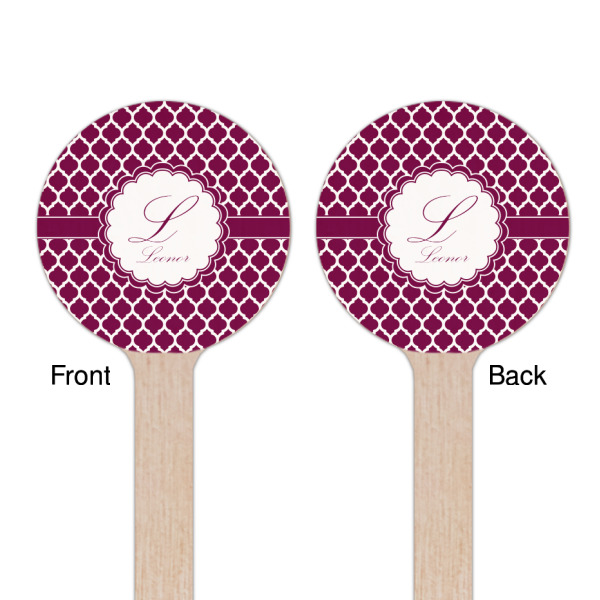 Custom Design - Wooden 6" Stir Stick - Round - Double Sided - Front & Back