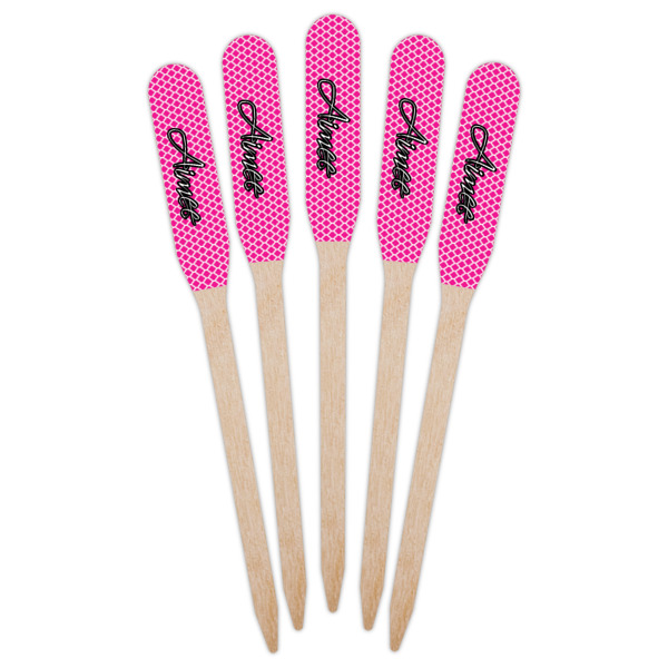 Custom Design - Wooden Food Pick - Paddle - Fan View