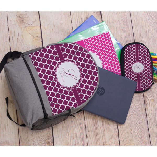 Custom Design - Large Backpack - Gray - With Stuff