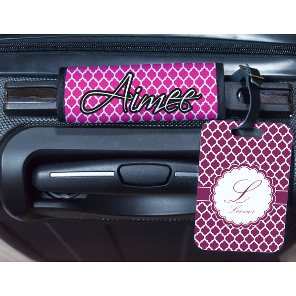 Custom Design - Metal Luggage Tag & Handle Wrap - In Context