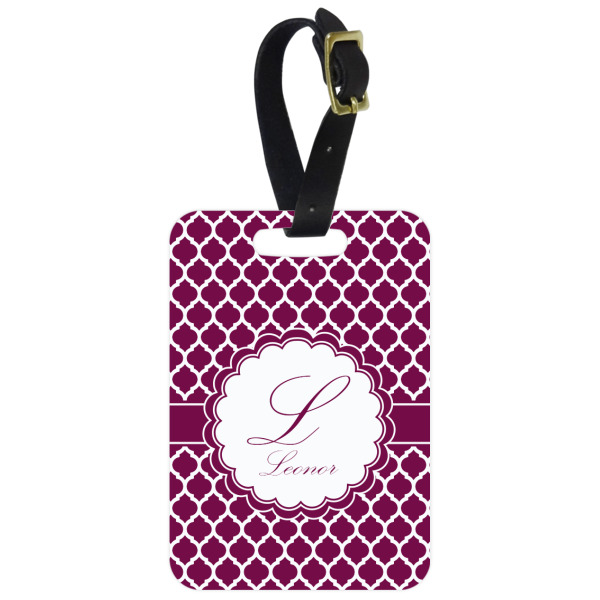 Custom Moroccan Metal Luggage Tag w/ Name and Initial