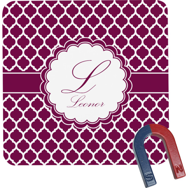 Custom Moroccan Square Fridge Magnet (Personalized)