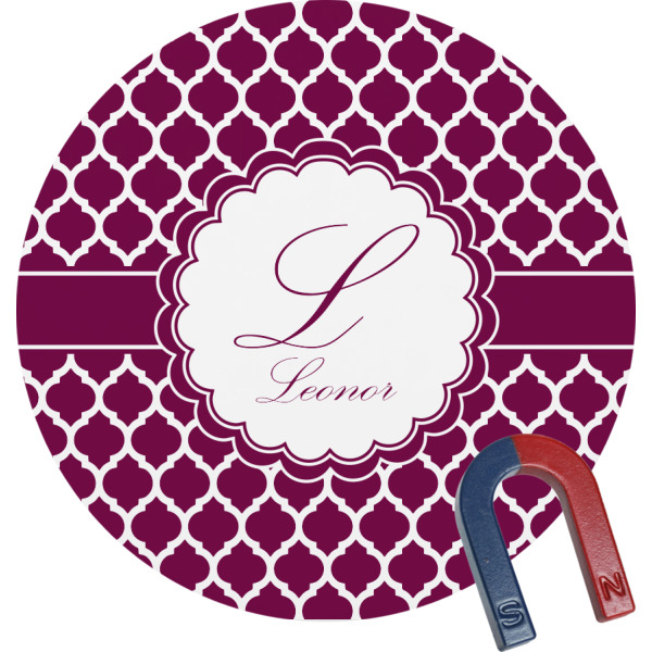 Custom Moroccan Round Fridge Magnet (Personalized)